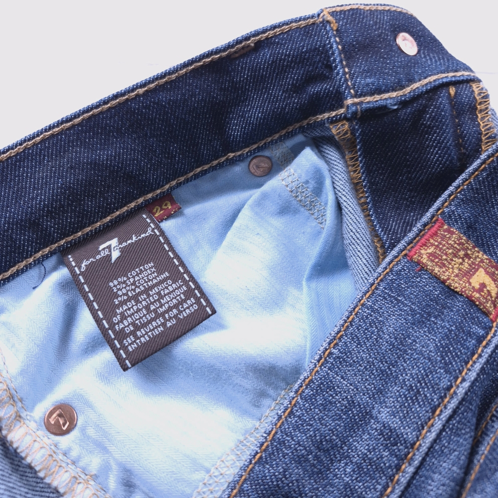 7 For All Mankind Women's Indigo Boot Cut Jeans - Picture 3 of 6